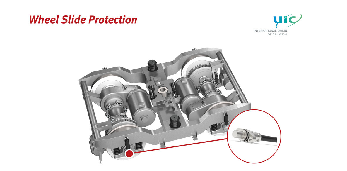 UIC-approved speed sensors for wheel slide protection